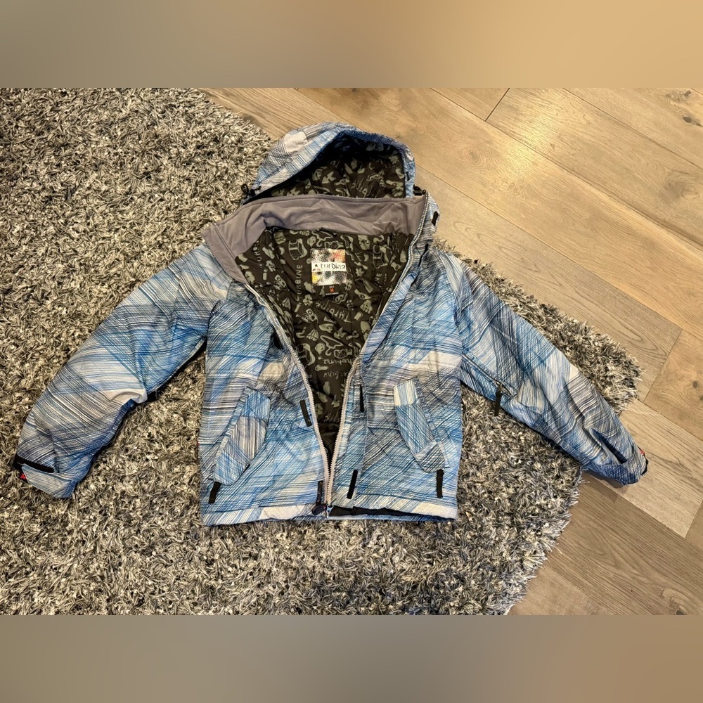 Turbine Boys Medium Ski Snowboard Jacket Waterproof Winter Coat Blue